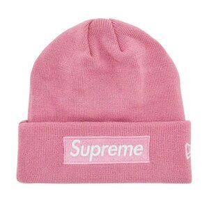 Supreme New Era Box Logo Beanie (FW24) Dusty Pink